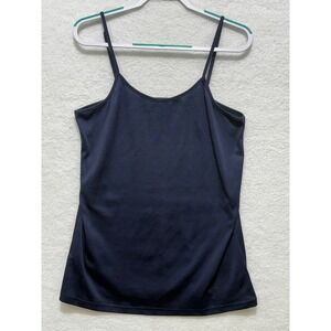 Suzanne Betro 1X‎ Womens Navy Blue Spaghetti Strap Tank Top Sleeveless